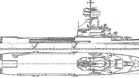 Корабль NMF Jeanne d'Arc [Helicopter Carrier] (1961) - чертежи, габариты, рисунки